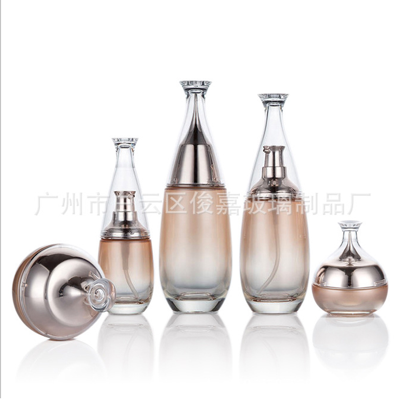 化妝品玻璃瓶 膏霜瓶 乳液瓶 化妝品包材 廠(chǎng)家供應(yīng) 水滴護(hù)膚品香